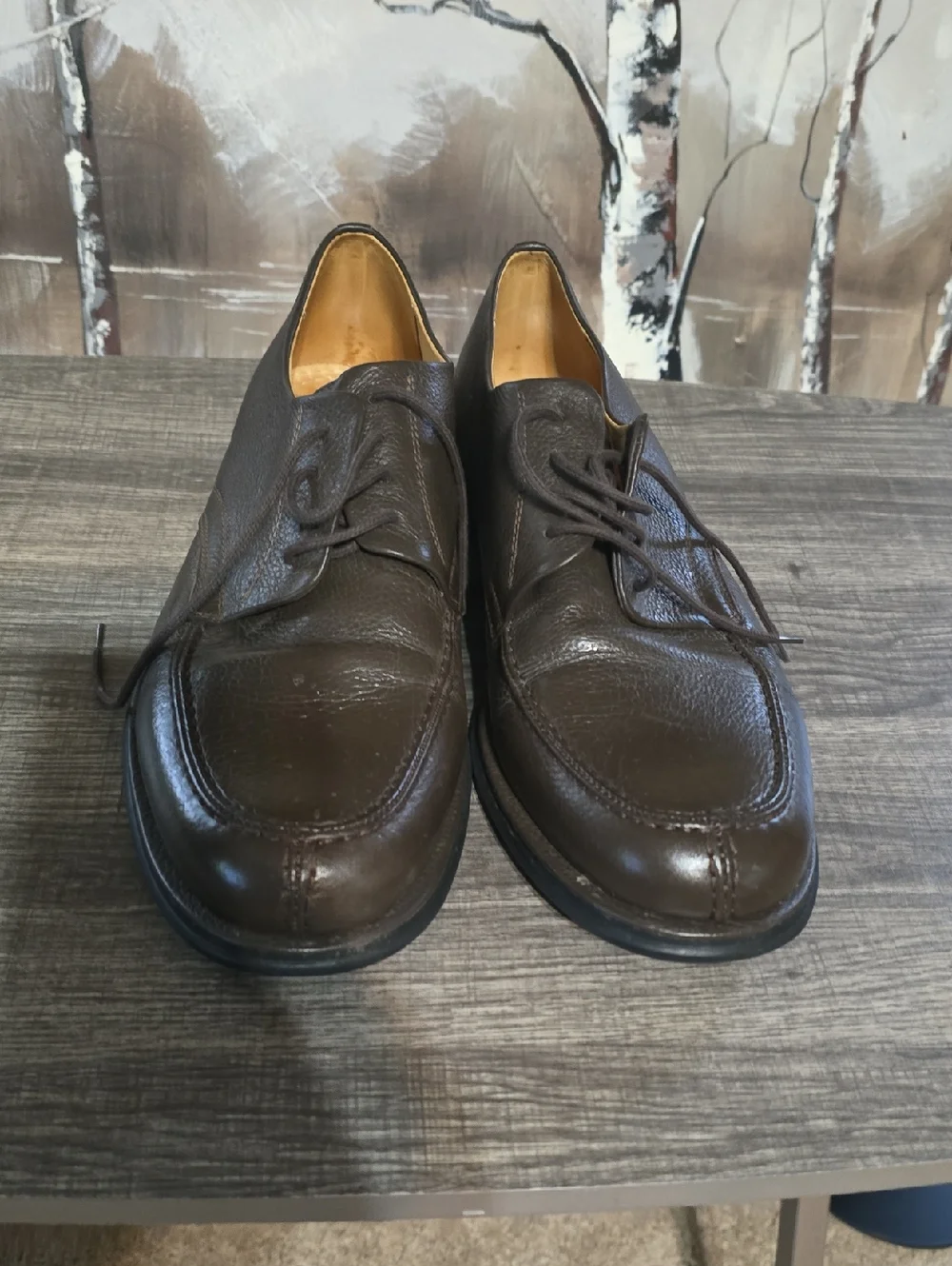 Sandro Moscoloni Dark Brown Leather Derby Shoes